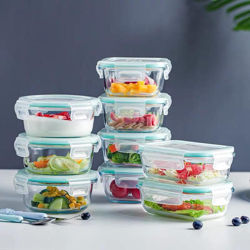 Baby Bites Borosilicate Glass Food Storage Container / Lunch Box (Microwavable)