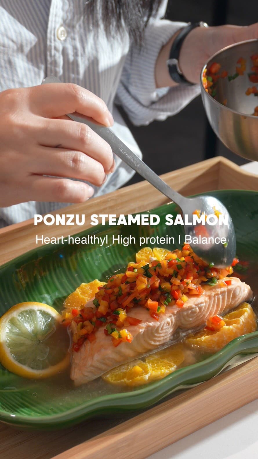 Ponzu Steamed Salmon