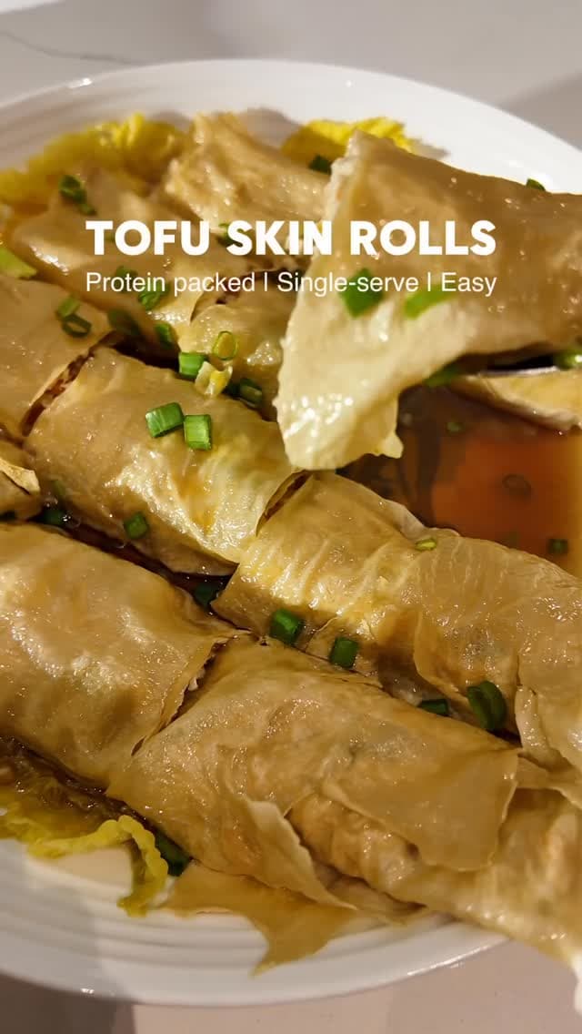 Steamed Beancurd Rolls with Chicken Filling